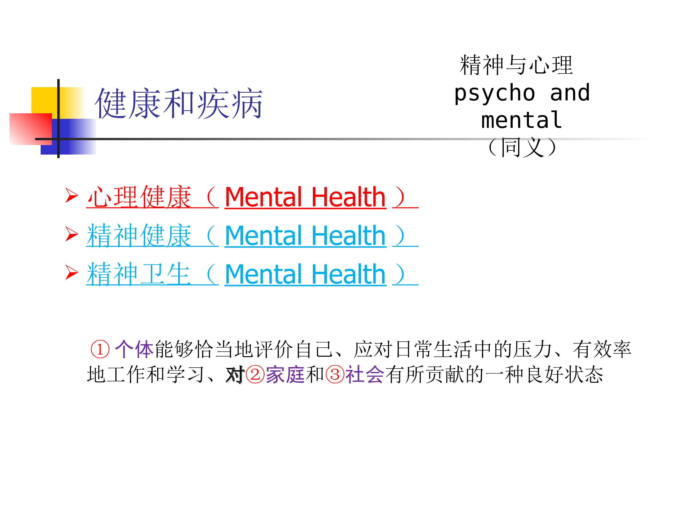 心理健康PPT课件