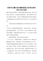 县委书记履行党风廉政建设主体责任报告范本2020年新