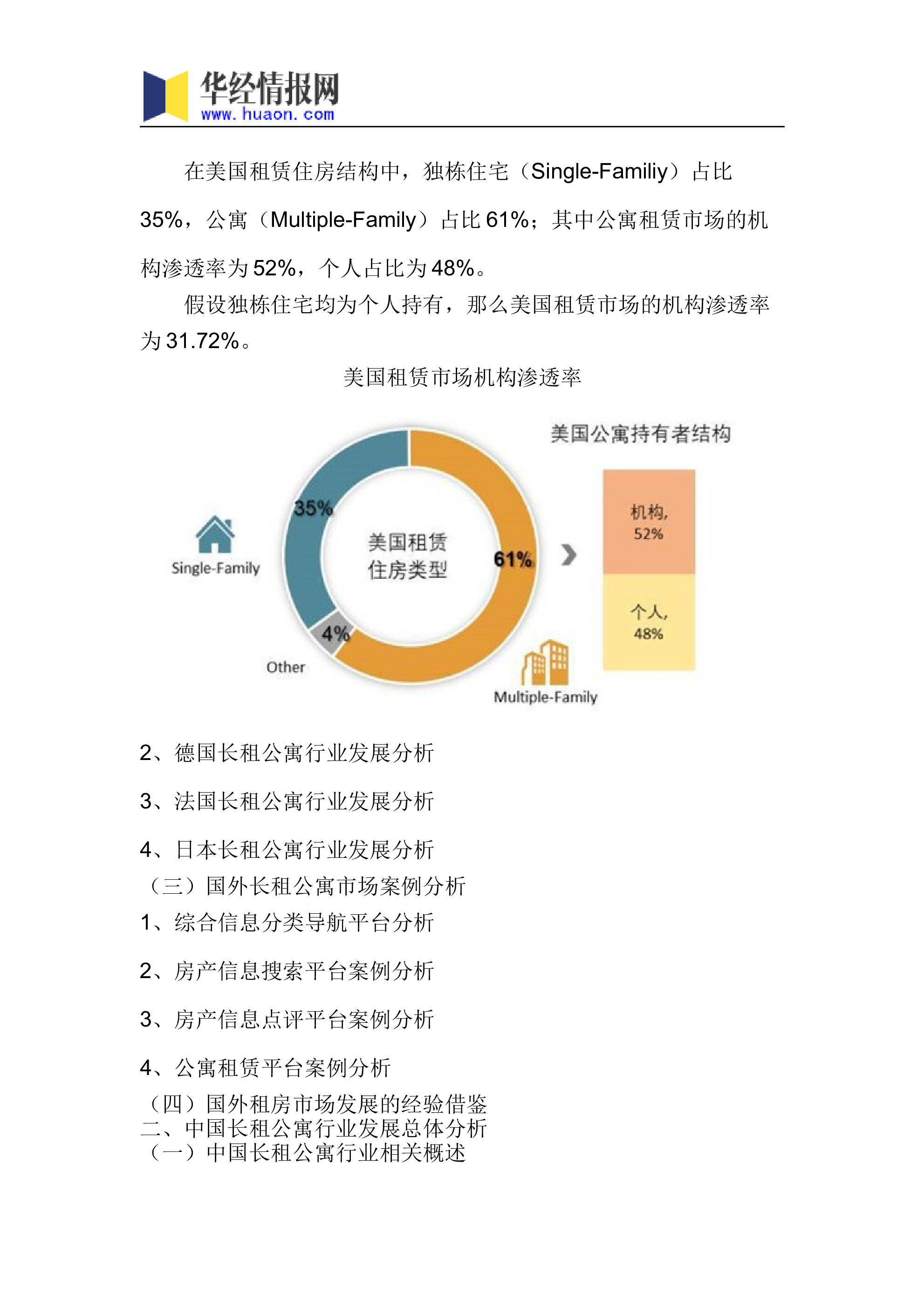 2018年中国长租公寓现状分析及市场前景预测(目录)
